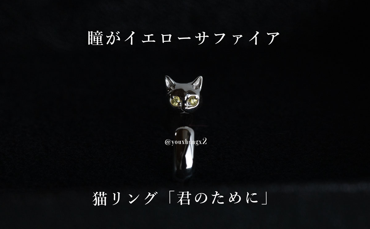 猫のカメオリング- 猫の持つ神秘的な魅力を感じるデザイン R326 | Vary powered by BASE